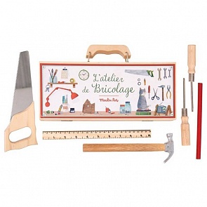 Чемоданчик плотника с 6 инструментами (Moulin Roty, 710408)